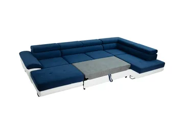 Reginia 4-seter Hjørnesovesofa 125x270 cm med Oppbevaring i Manchesterstoff - Flaskegrønn - Møbler - Sofaer - Sovesofaer - Sovesofa divan