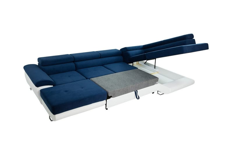 Reginia 4-seter Hjørnesovesofa 125x270 cm med Oppbevaring i Manchesterstoff - Flaskegrønn - Møbler - Sofaer - Sovesofaer - Sovesofa divan