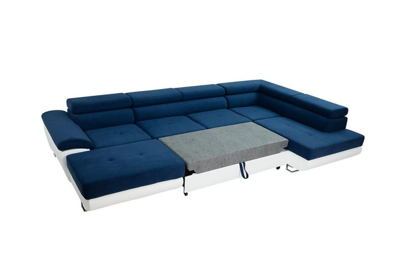Reginia 4-seter U-formet Hjørnesovesofa med Oppbevaring i Stoff - Grå - Møbler - Sofaer - Sovesofaer - Sovesofa divan