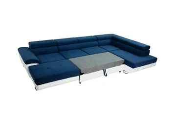 Reginia 4-seter U-formet Hjørnesovesofa med Oppbevaring i Stoff - Terrakotta - Møbler - Sofaer - Sovesofaer - Sovesofa divan