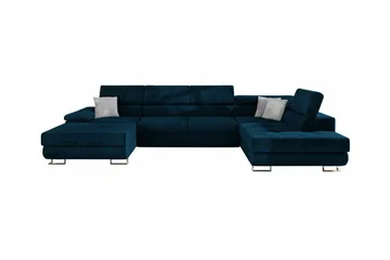 Reginia 4-sits Hörnbäddsoffa 375 cm Dark blue - Møbler - Sofaer - Sovesofaer - Sovesofa divan