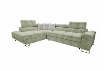 Reginia 4-sits Hörnbäddsoffa Light green - Møbler - Sofaer - Sovesofaer - Hjørnesovesofa