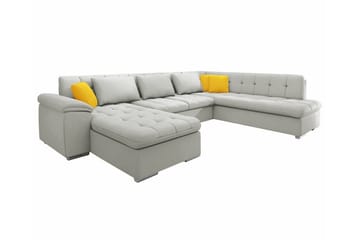 Sakri 5-sits Hörnbäddsoffa Ljusgrå - Møbler - Sofaer - Sovesofaer - Hjørnesovesofa
