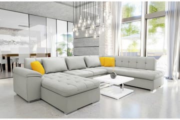 Sakri 5-sits Hörnbäddsoffa Ljusgrå - Møbler - Sofaer - Sovesofaer - Hjørnesovesofa