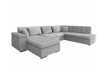 Sakri 5-sits Hörnbäddsoffa Ljusgrå - Møbler - Sofaer - Sovesofaer - Hjørnesovesofa