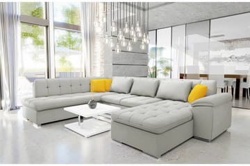 Sakri 5-sits Hörnbäddsoffa Ljusgrå - Møbler - Sofaer - Sovesofaer - Hjørnesovesofa