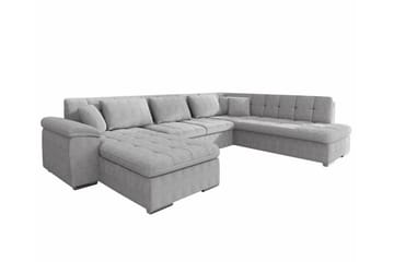 Sakri 5-sits Hörnbäddsoffa NO_BRAND Ljusgrå - Møbler - Sofaer - Sovesofaer - Hjørnesovesofa