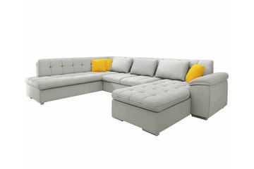 Sakri 5-sits Hörnbäddsoffa NO_BRAND Ljusgrå - Møbler - Sofaer - Sovesofaer - Sovesofa divan