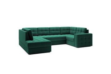 Seksjon Eltap Blewett 299x198x82 cm - Lukso 35, Grønn, Venstre - Møbler - Sofaer - Sovesofaer - Hjørnesovesofa