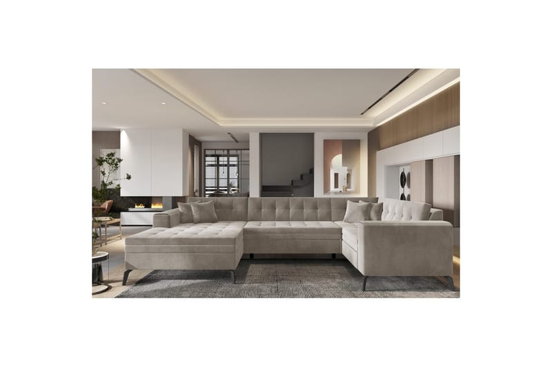 Seksjon Eltap Montez 340x180x93 cm, Sola 18, Beige, Venstre