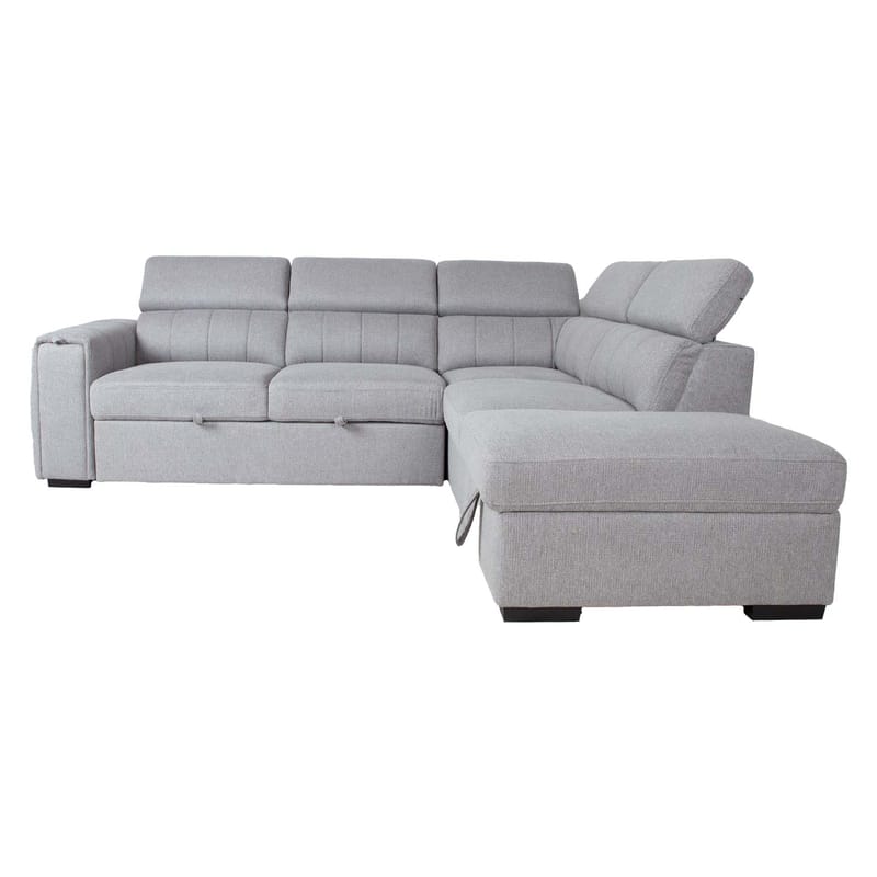 Hjørnesovesofa Selmar Høyre - Grå - Møbler - Sofaer - Sovesofaer - Hjørnesovesofa
