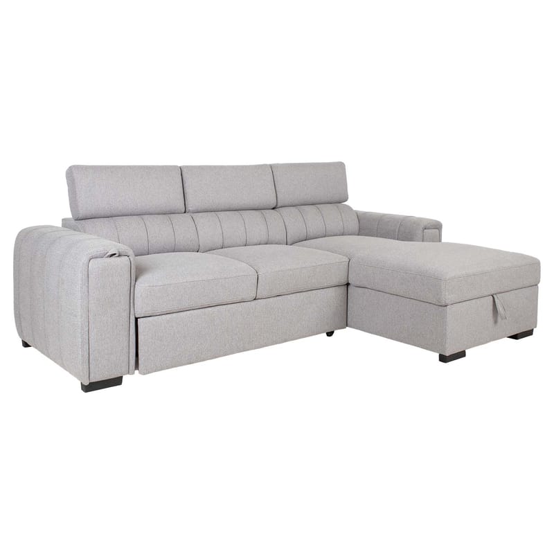 Hjørnesovesofa Selmar Høyre - Grå - Møbler - Sofaer - Sovesofaer - Hjørnesovesofa