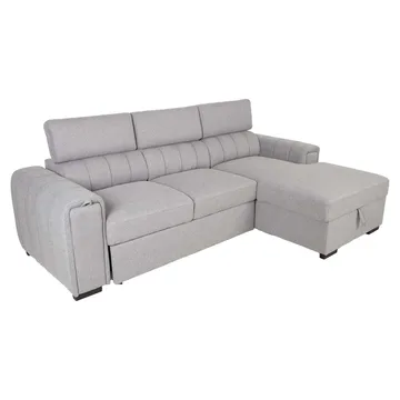 Hjørnesovesofa Selmar Høyre - Grå - Møbler - Sofaer - Sovesofaer - Hjørnesovesofa