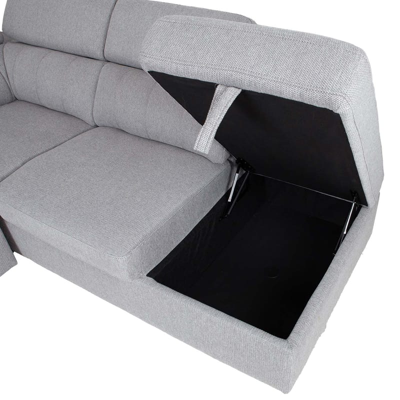 Hjørnesovesofa Selmar Høyre - Grå - Møbler - Sofaer - Sovesofaer - Hjørnesovesofa