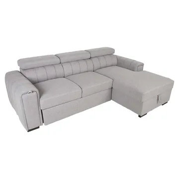 Hjørnesovesofa Selmar Høyre - Grå - Møbler - Sofaer - Sovesofaer - Hjørnesovesofa