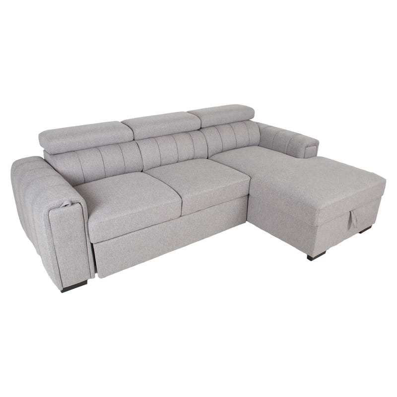 Hjørnesovesofa Selmar Høyre - Grå - Møbler - Sofaer - Sovesofaer - Hjørnesovesofa