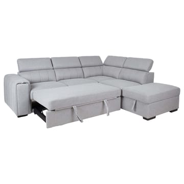 Hjørnesovesofa Selmar Høyre - Grå - Møbler - Sofaer - Sovesofaer - Hjørnesovesofa