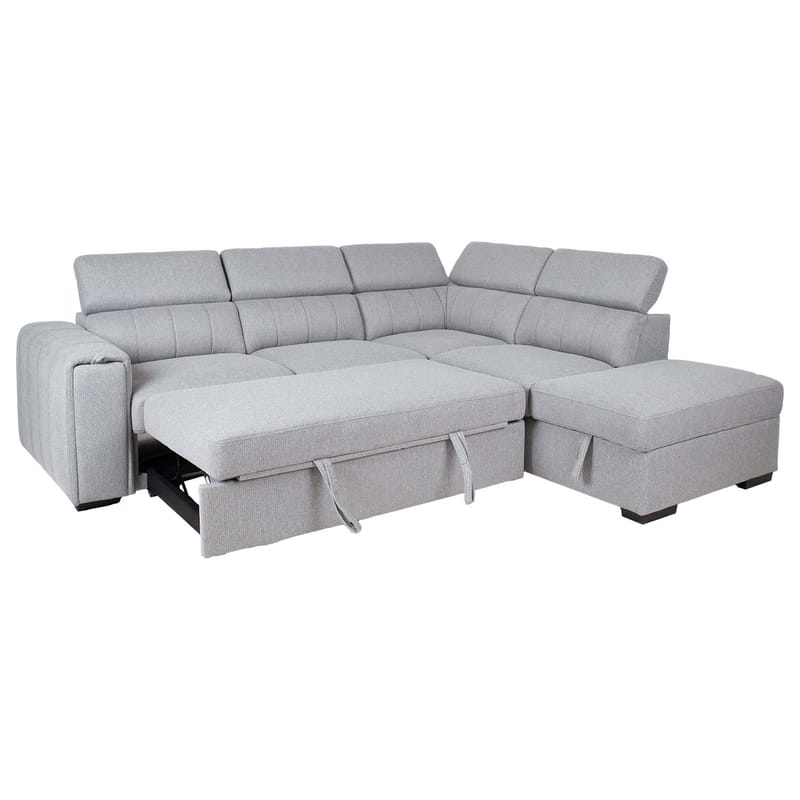 Hjørnesovesofa Selmar Høyre - Grå - Møbler - Sofaer - Sovesofaer - Hjørnesovesofa