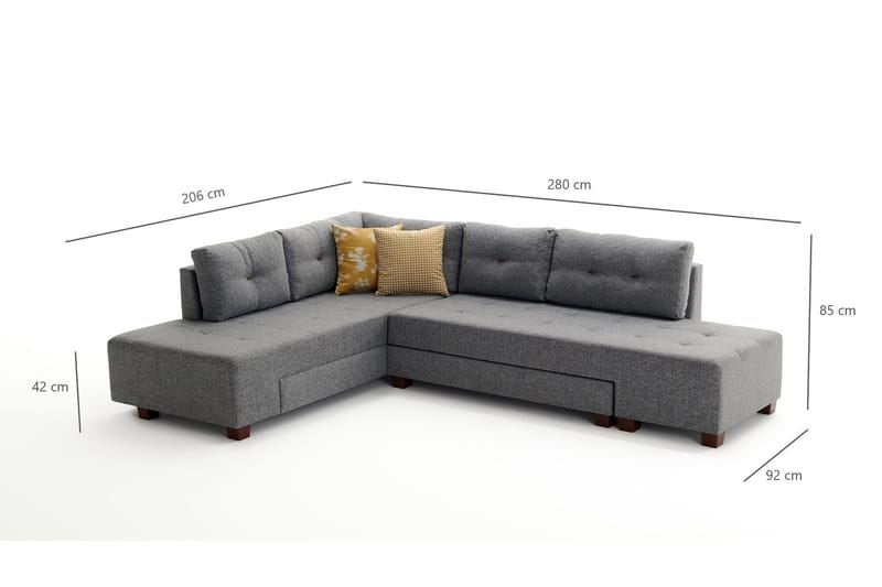 Sovesofa Kypros - Møbler - Sofaer - Sovesofaer - Hjørnesovesofa