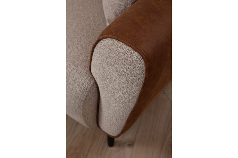 Sovesofa med divan Demeden - Beige - Hjørnesovesofa