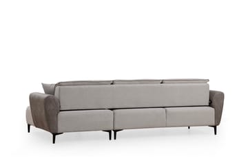 Sovesofa med divan Demeden - Grå - Møbler - Sofaer - Sovesofaer - Hjørnesovesofa