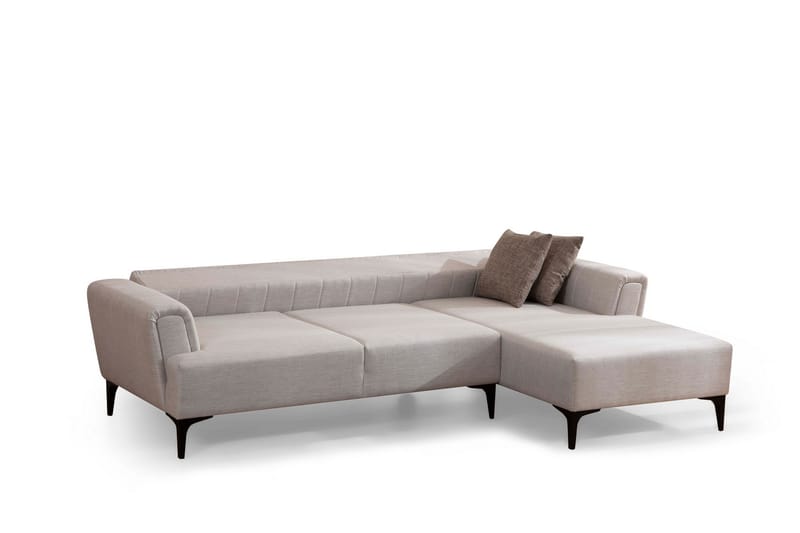 Sovesofa med divan Hamlets - Beige - Hjørnesovesofa