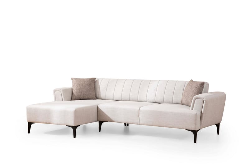 Sovesofa med divan Hamlets - Beige - Hjørnesovesofa