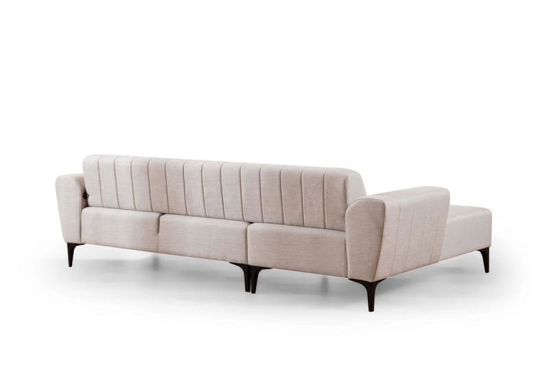 Sovesofa med divan Hamlets - Beige - Hjørnesovesofa