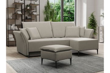 Staffin 3-sits Hörnbäddsoffa beige - Møbler - Sofaer - Sovesofaer - Hjørnesovesofa