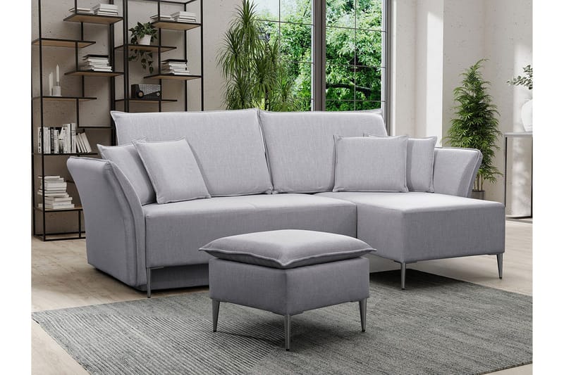 Staffin 3-sits Hörnbäddsoffa Light grey/Dark grey - Møbler - Sofaer - Sovesofaer - Hjørnesovesofa