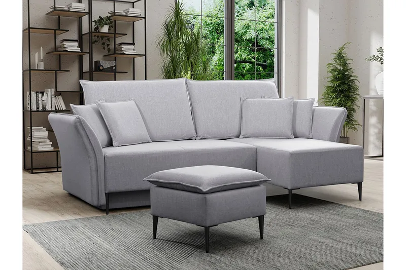 Staffin 3-sits Hörnbäddsoffa Light grey/Dark grey - Møbler - Sofaer - Sovesofaer - Sovesofa divan
