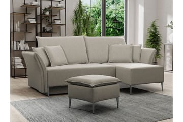 Staffin 3-sits Hörnbäddsoffa NO_BRAND beige - Møbler - Sofaer - Sovesofaer - Hjørnesovesofa