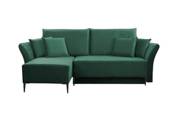 Staffin 3-sits Hörnbäddsoffa NO_BRAND Dark green - Møbler - Sofaer - Sovesofaer - Hjørnesovesofa