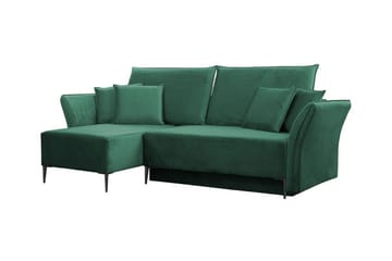 Staffin 3-sits Hörnbäddsoffa NO_BRAND Dark green - Møbler - Sofaer - Sovesofaer - Hjørnesovesofa