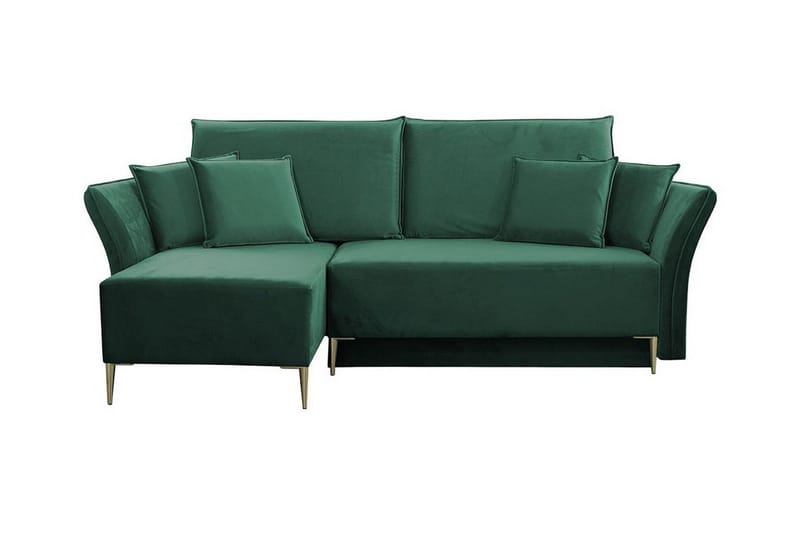Staffin 3-sits Hörnbäddsoffa NO_BRAND Dark green - Møbler - Sofaer - Sovesofaer - Hjørnesovesofa