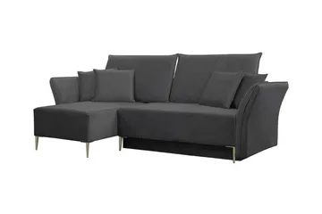 Staffin 3-sits Hörnbäddsoffa NO_BRAND Dark grey - Møbler - Sofaer - Sovesofaer - Hjørnesovesofa