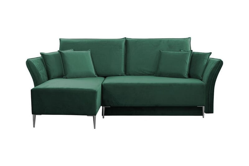 Staffin 3-sits Hörnbäddsoffa NO_BRAND Green - Møbler - Sofaer - Sovesofaer - Hjørnesovesofa
