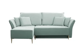 Staffin 3-sits Hörnbäddsoffa NO_BRAND Light green - Møbler - Sofaer - Sovesofaer - Hjørnesovesofa