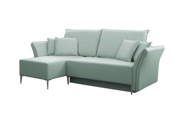 Staffin 3-sits Hörnbäddsoffa NO_BRAND Light green/Green/Mint - Møbler - Sofaer - Sovesofaer - Hjørnesovesofa