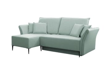 Staffin 3-sits Hörnbäddsoffa NO_BRAND Light green/Green/Mint - Møbler - Sofaer - Sovesofaer - Hjørnesovesofa
