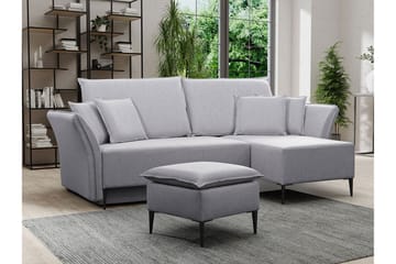 Staffin 3-sits Hörnbäddsoffa NO_BRAND Light grey/Dark grey - Møbler - Sofaer - Sovesofaer - Sovesofa divan