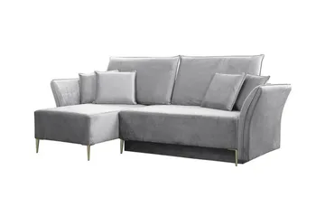 Staffin 3-sits Hörnbäddsoffa NO_BRAND Ljusgrå - Møbler - Sofaer - Sovesofaer - Hjørnesovesofa