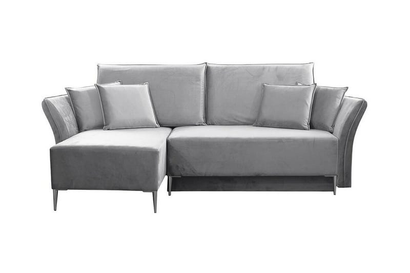Staffin 3-sits Hörnbäddsoffa NO_BRAND Ljusgrå - Møbler - Sofaer - Sovesofaer - Hjørnesovesofa