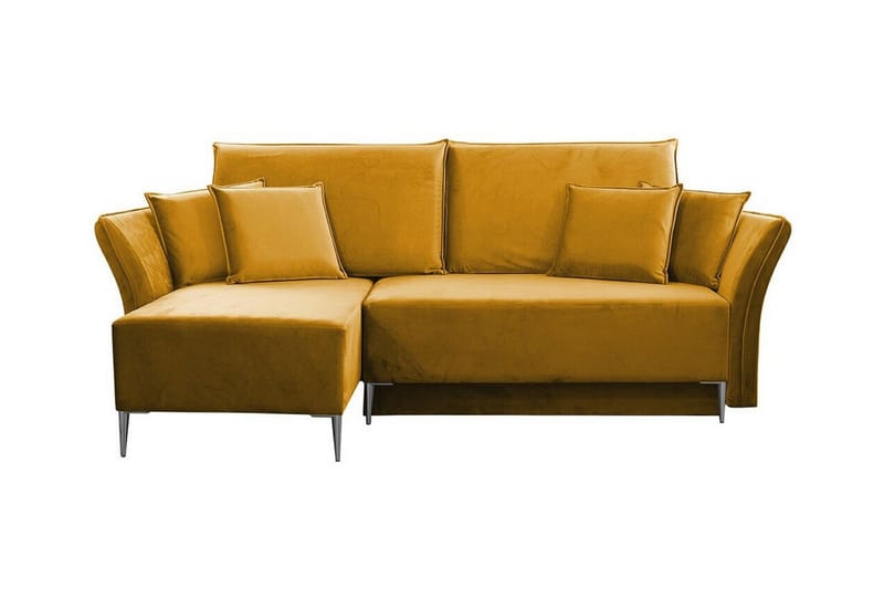 Staffin 3-sits Hörnbäddsoffa NO_BRAND Yellow - Møbler - Sofaer - Sovesofaer - Hjørnesovesofa