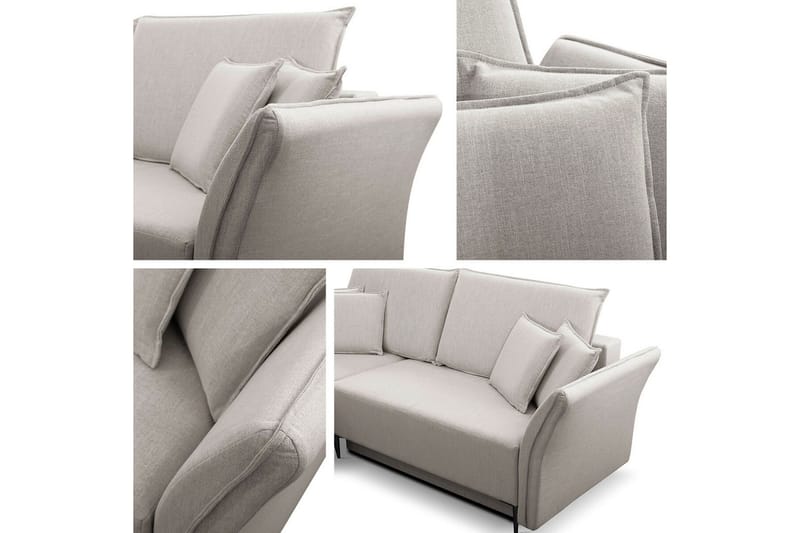 Staffin 3-sits Hörnbäddsoffa NO_BRAND Yellow - Møbler - Sofaer - Sovesofaer - Hjørnesovesofa