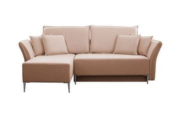Staffin 3-sits Hörnbäddsoffa NO_BRAND Pink - Møbler - Sofaer - Sovesofaer - Hjørnesovesofa