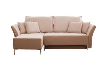 Staffin 3-sits Hörnbäddsoffa NO_BRAND Pink - Møbler - Sofaer - Sovesofaer - Sovesofa divan