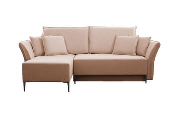Staffin 3-sits Hörnbäddsoffa NO_BRAND Pink - Møbler - Sofaer - Sovesofaer - Hjørnesovesofa