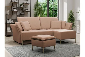 Staffin 3-sits Hörnbäddsoffa Pink - Møbler - Sofaer - Sovesofaer - Sovesofa divan