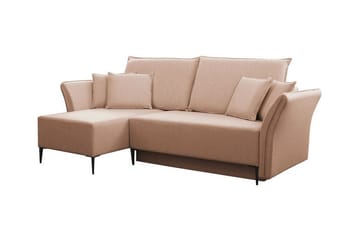 Staffin 3-sits Hörnbäddsoffa Pink - Møbler - Sofaer - Sovesofaer - Hjørnesovesofa